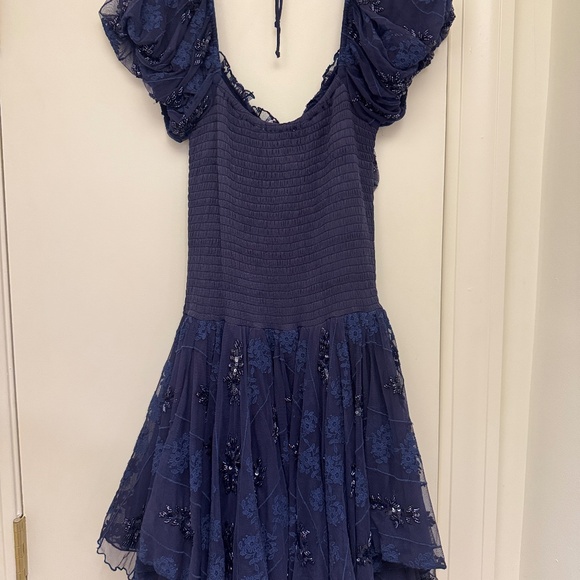 Mini Royal Blue Dress with embelishments - Picture 3 of 3